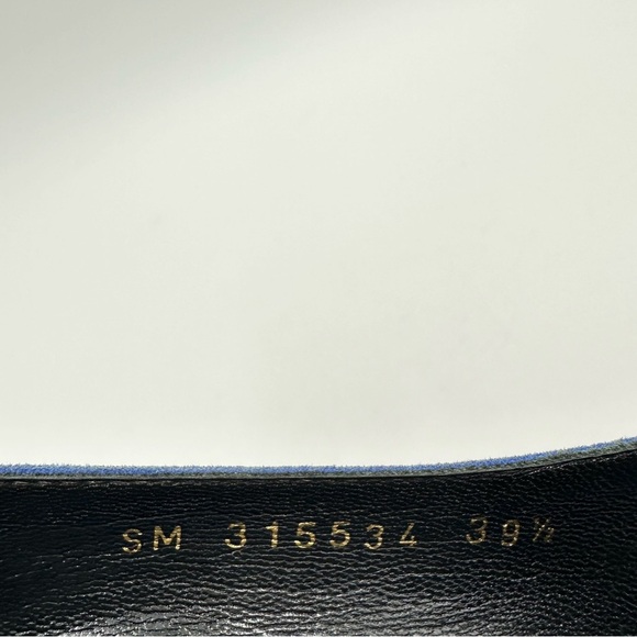 Saint Laurent Paris Pump 105 Blue Suede - Picture 9 of 11